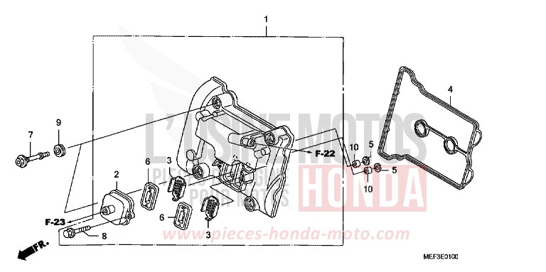 COUVERCLE DE CULASSE de SW-T400 ABS PEARL SUNBEAM WHITE (NHA66) 2009